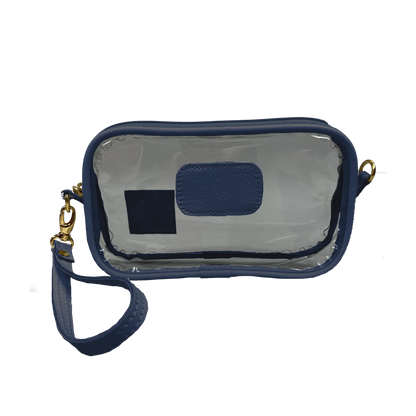 Clear Wristlet (Order in any color!) Wristlet Jon Hart Navy Leather  