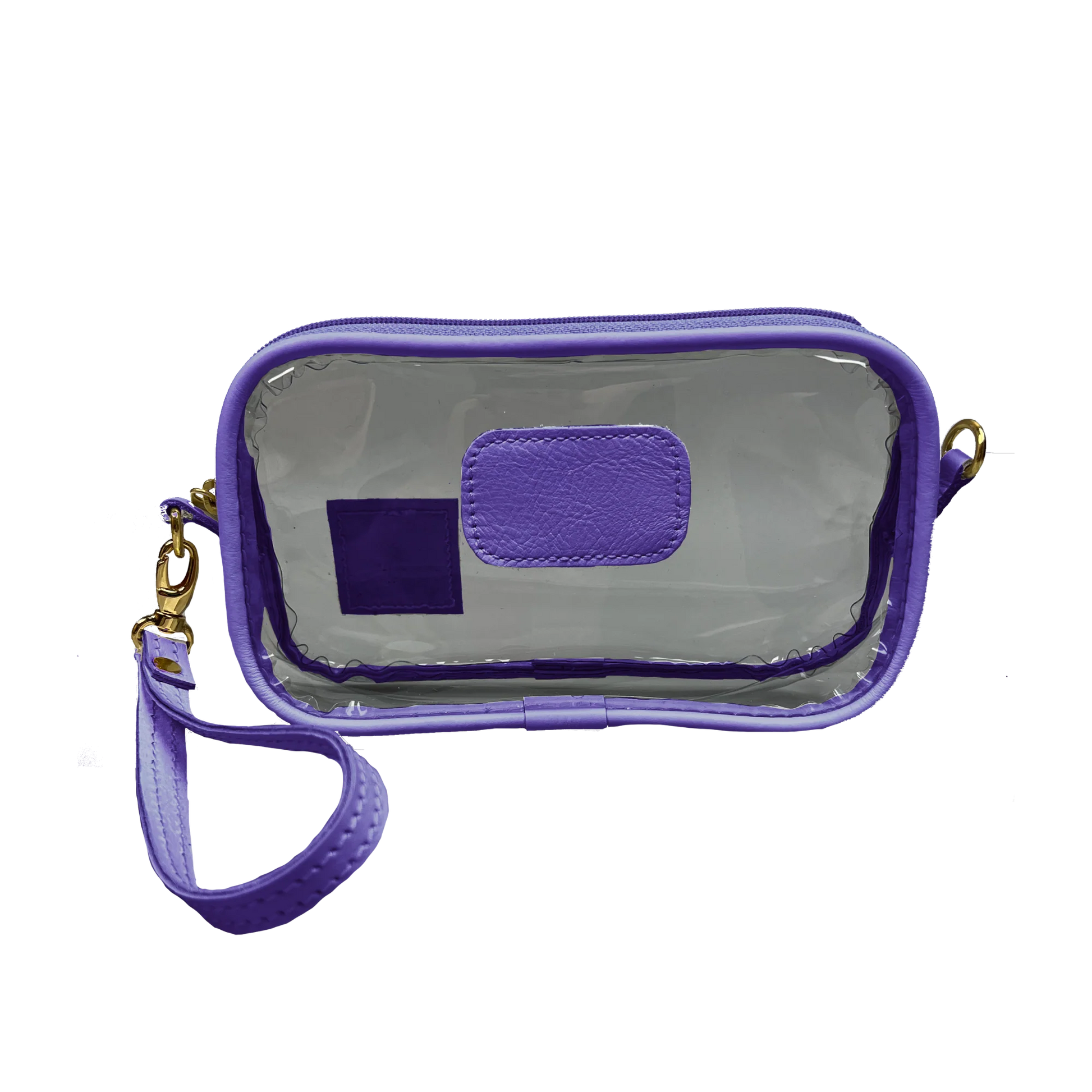 Clear Wristlet (Order in any color!) Wristlet Jon Hart Plum Leather  