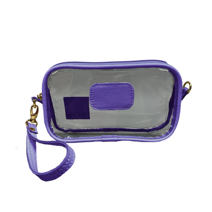 Clear Wristlet (Order in any color!) Wristlet Jon Hart Plum Leather  