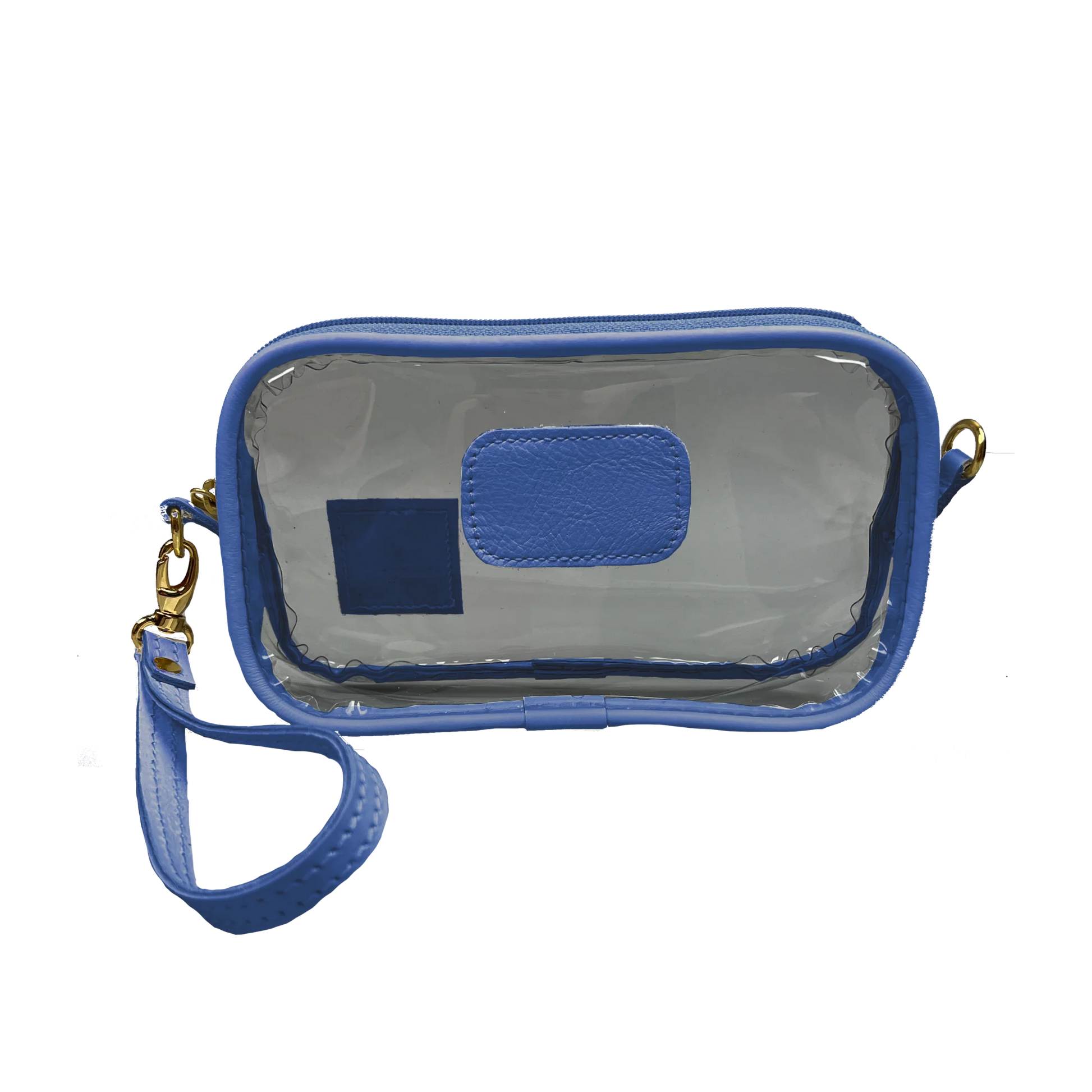 Clear Wristlet (Order in any color!) Wristlet Jon Hart Royal Blue Leather  