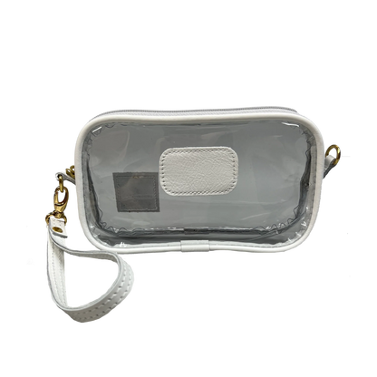 Clear Wristlet (Order in any color!) Wristlet Jon Hart White Leather  