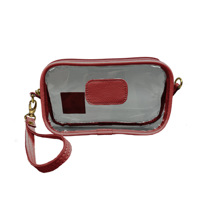 Clear Wristlet (Order in any color!) Wristlet Jon Hart Wine Leather  