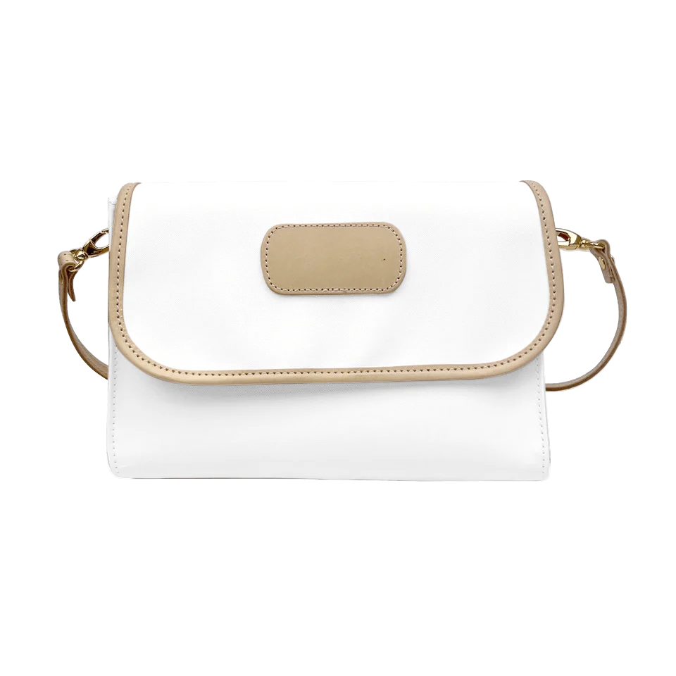 Elizabeth Crossbody (Order in any color!) Crossbodies Jon Hart White Coated Canvas