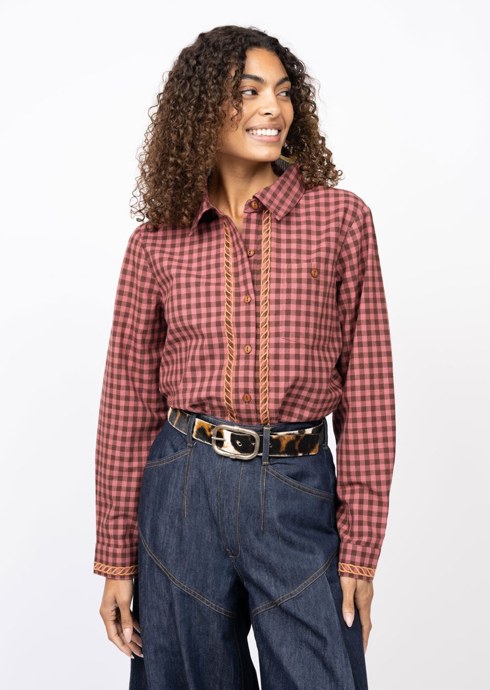 Howdy Cowboy Plaid Shirt - Pink TOP Ivy Jane