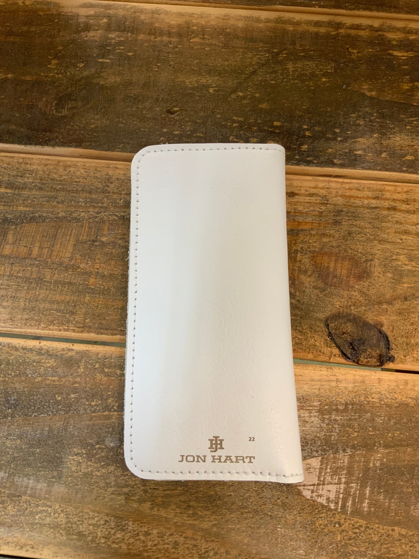 Wood Wallet White Leather - VIP Trends & Traditions Boutique