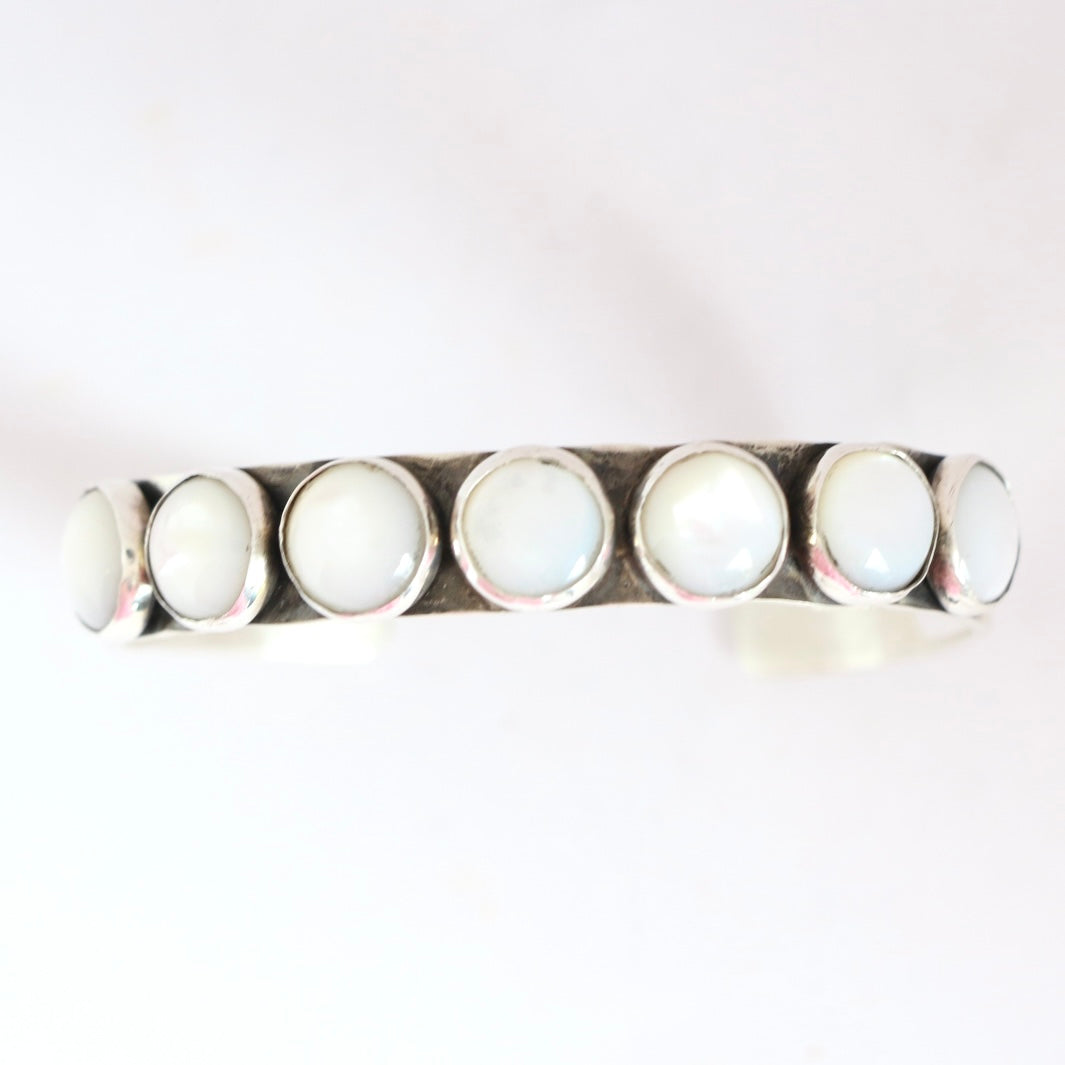 10MM Sterling Cuff with 10mm Mother of Pearl Cuffs Richard Schmidt