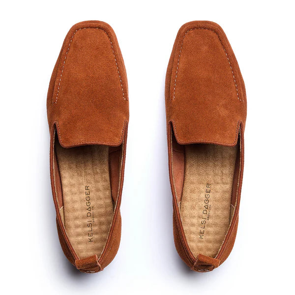 Finley Suede Loafers - Caramel Flats Kelsi Dagger