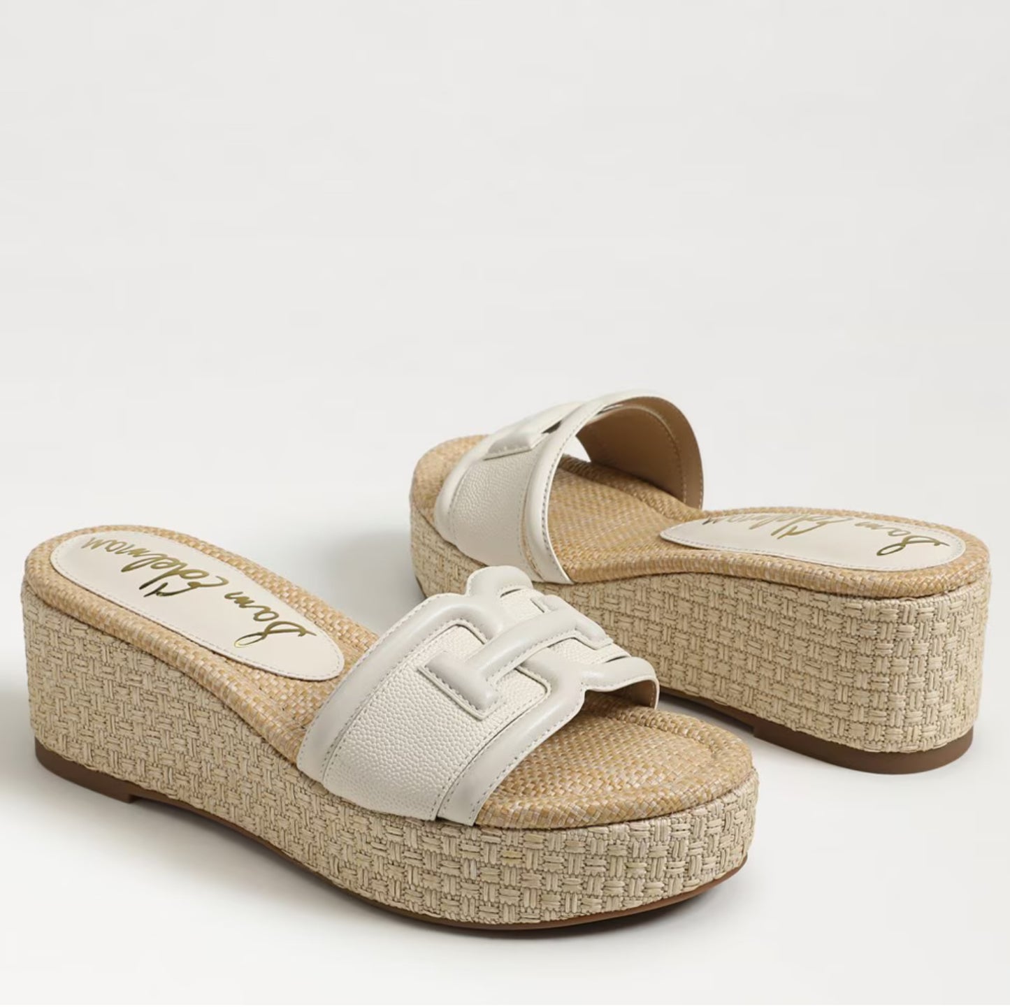 Pauleena Espadrille Platform Sandal - Modern Ivory Leather Shoes Sam Edelman