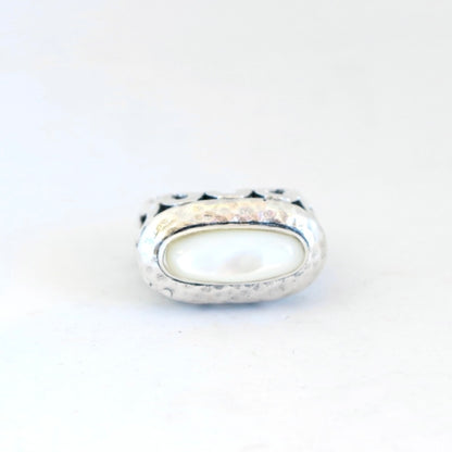 Oval Mother of Pearl with Moroccan Shank Ring Rings Dian Malouf   