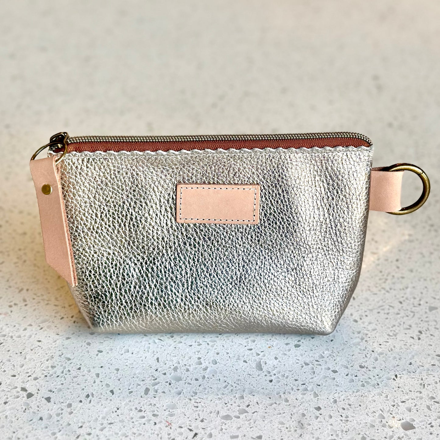 Sadie Zipper Bag - Metallic Indigo Laine