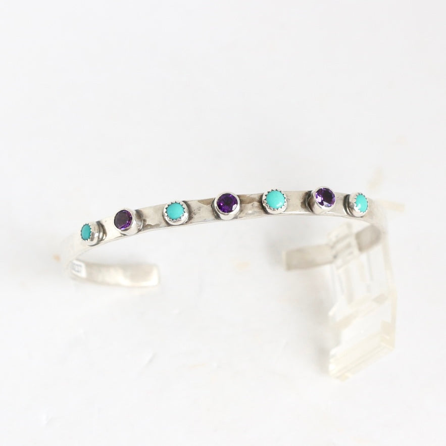 4mm Mint Turquoise with Amethyst Cuff Cuffs Richard Schmidt