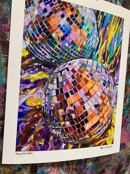 Shiny Disco Balls Print Art Print Sarah Heinbaugh   