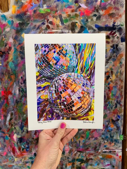Shiny Disco Balls Print Art Print Sarah Heinbaugh   