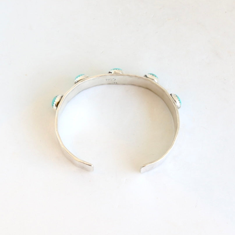 5 Turquoise and Sterling Silver Cuff Cuffs Richard Schmidt