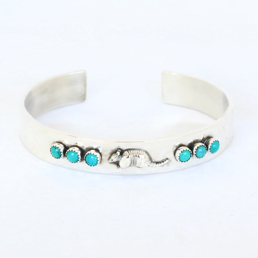 Armadillo and Turquoise Cuff Cuffs Richard Schmidt