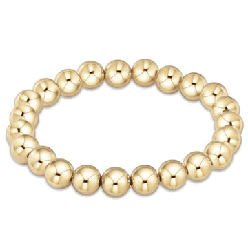 Classic Gold Beaded Bracelet (Multiple Sizes) Bracelets Enewton 8mm
