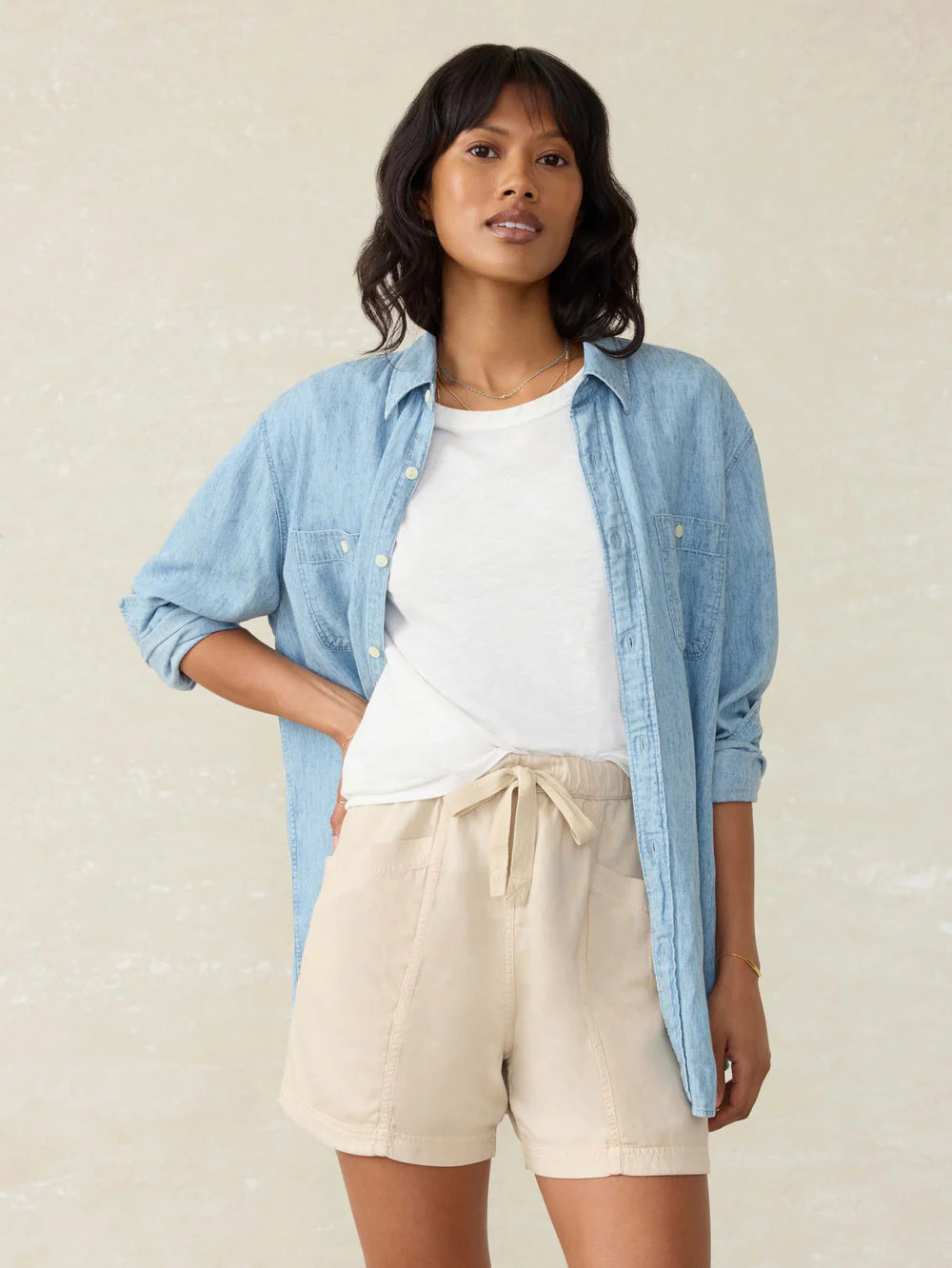 Topanga Drape Shorts - Wheaten Shorts Faherty Brand