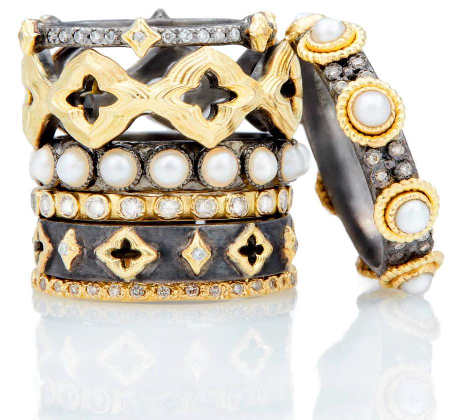 Open Scroll Stack Band Ring Rings Armenta