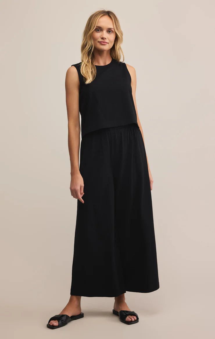 Scout Jersey Crop Flare Pant - True Black