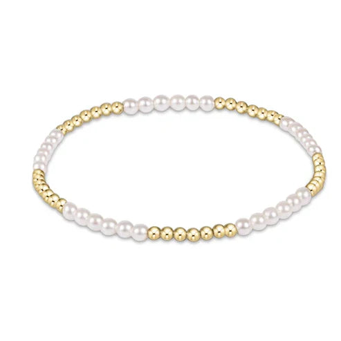 Classic Blissful Pattern 2.5mm Bead Bracelet - 3mm Pearl Bracelets ENEWTON