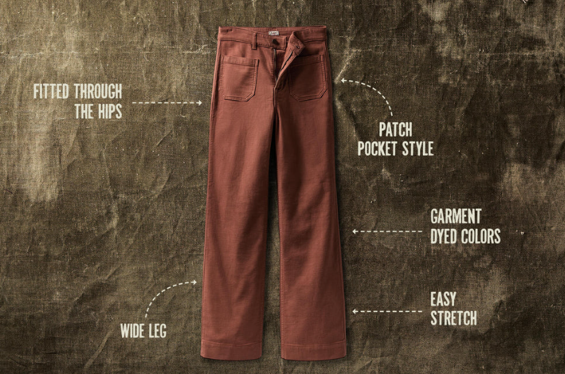 Stretch Terry Patch Pocket Pants - Imperial Topaz Stretch Terry Pants Faherty Brand