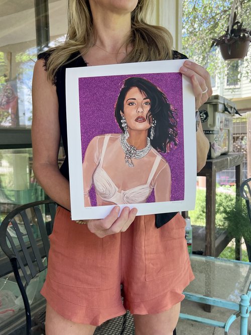 Selena Quintanilla "Queen of Tejano Music" Print Art Print Sarah Heinbaugh   