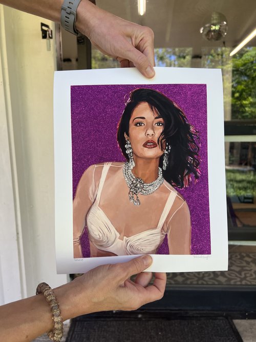 Selena Quintanilla "Queen of Tejano Music" Print Art Print Sarah Heinbaugh 8" x 10" Regular 
