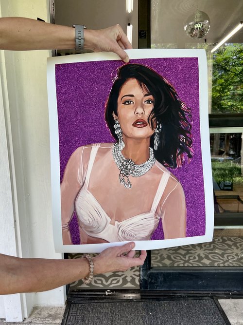 Selena Quintanilla "Queen of Tejano Music" Print Art Print Sarah Heinbaugh 12" x 16" Regular 