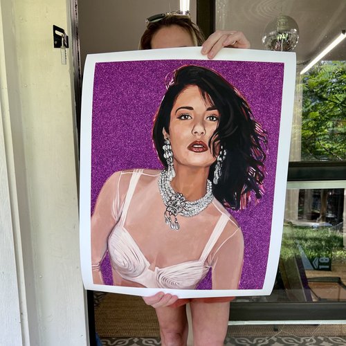 Selena Quintanilla "Queen of Tejano Music" Print Art Print Sarah Heinbaugh 16" x 20" Regular 