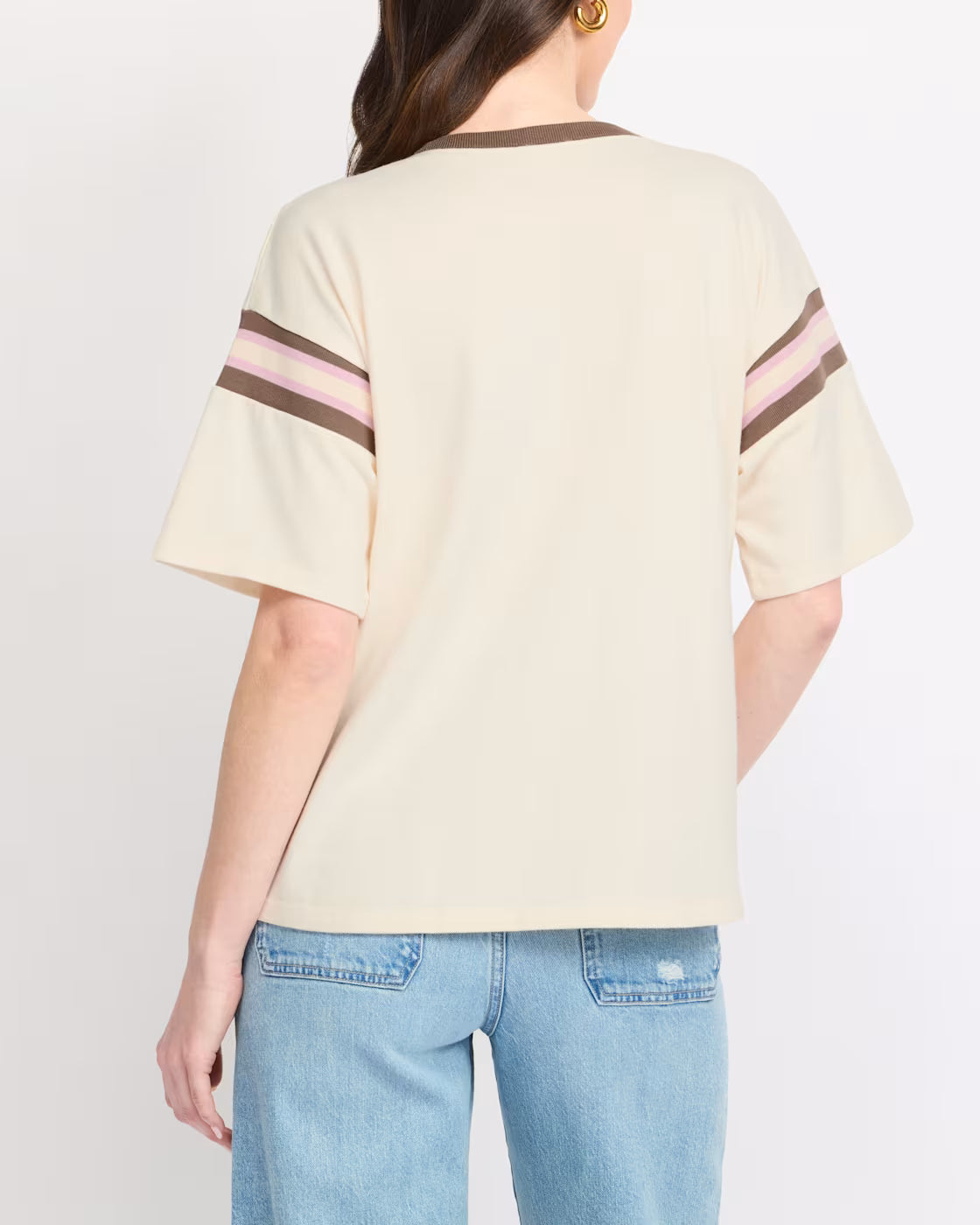 Sport Jersey Throwback Tee - Egret Vars TOP Faherty Brand