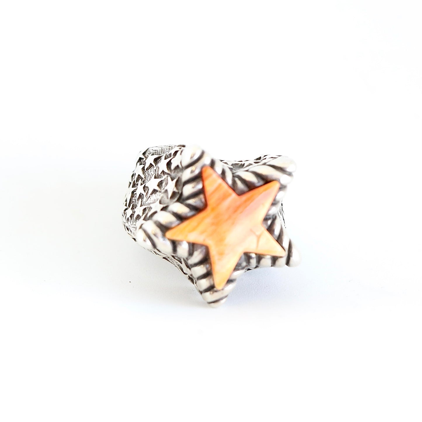 Orange Spiny Oyster Star Ring Rings Dian Malouf   