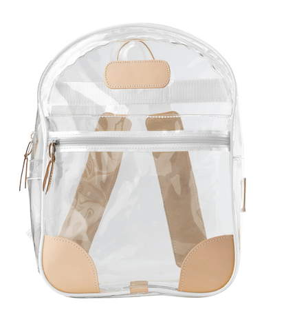 Clear Backpack (Order in any color!) Backpacks Jon Hart White Webbing  
