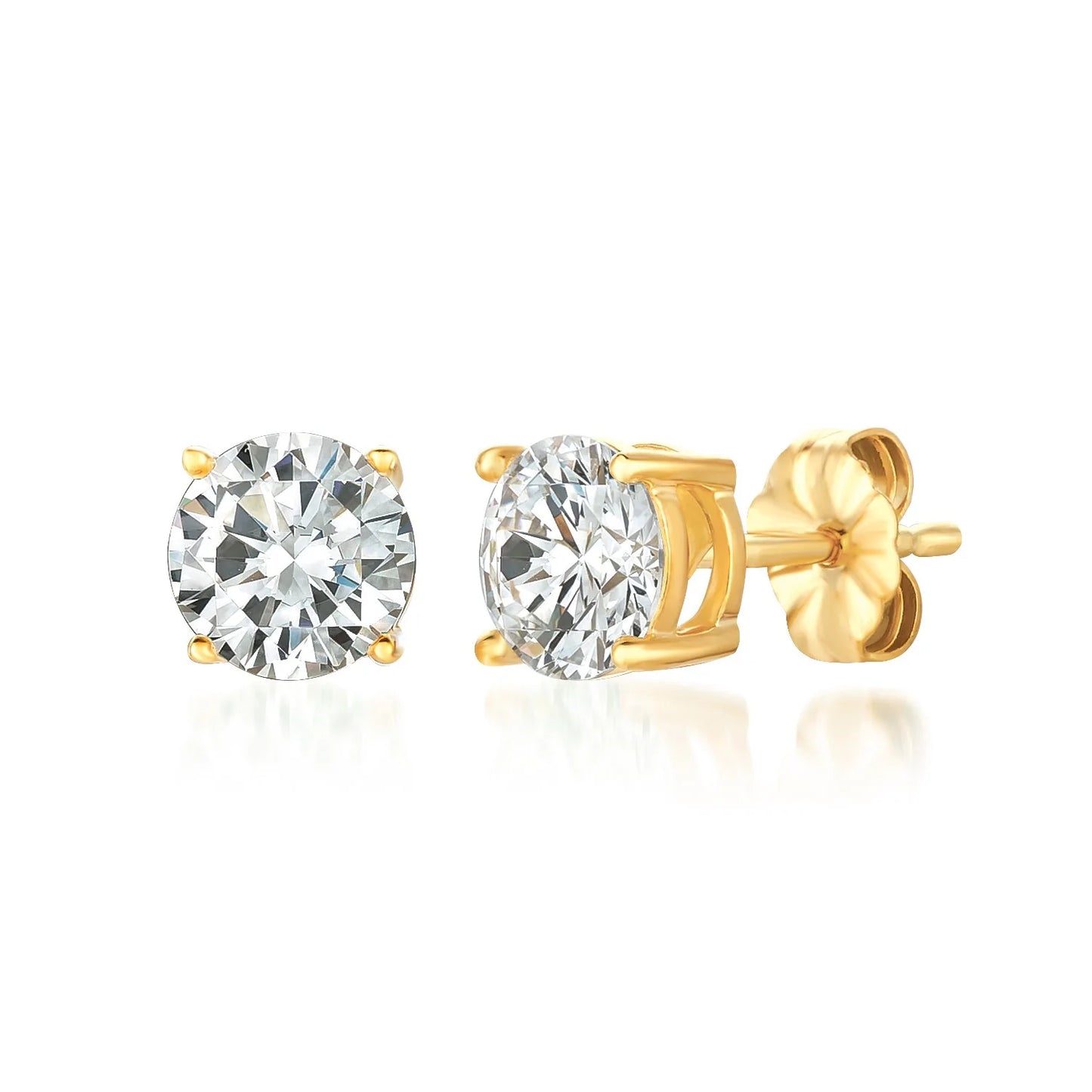 Solitaire Brilliant Stud Earrings - 2.0 CTTW Earrings Crislu Jewelry