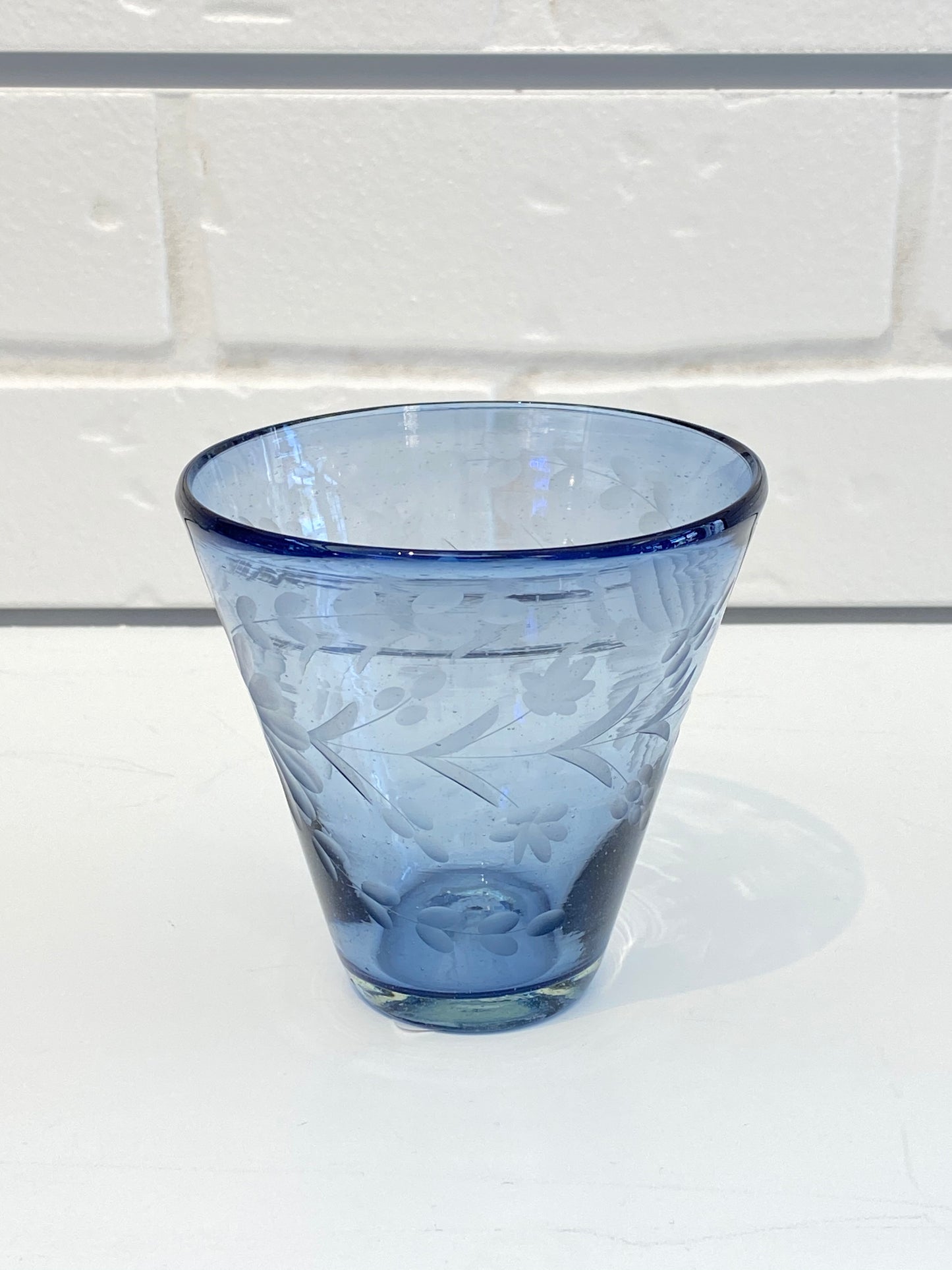 Mexico Condessa Stemless Italian Wine Glasses - French Blue Wine Glasses Rose Ann Hall Designs