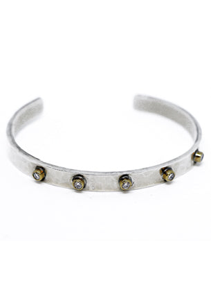 5 Diamond Cuff with 14kt Gold Cuffs Richard Schmidt