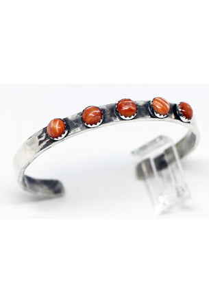 5 Orange Spiny Oyster Stone Cuff Cuffs Richard Schmidt