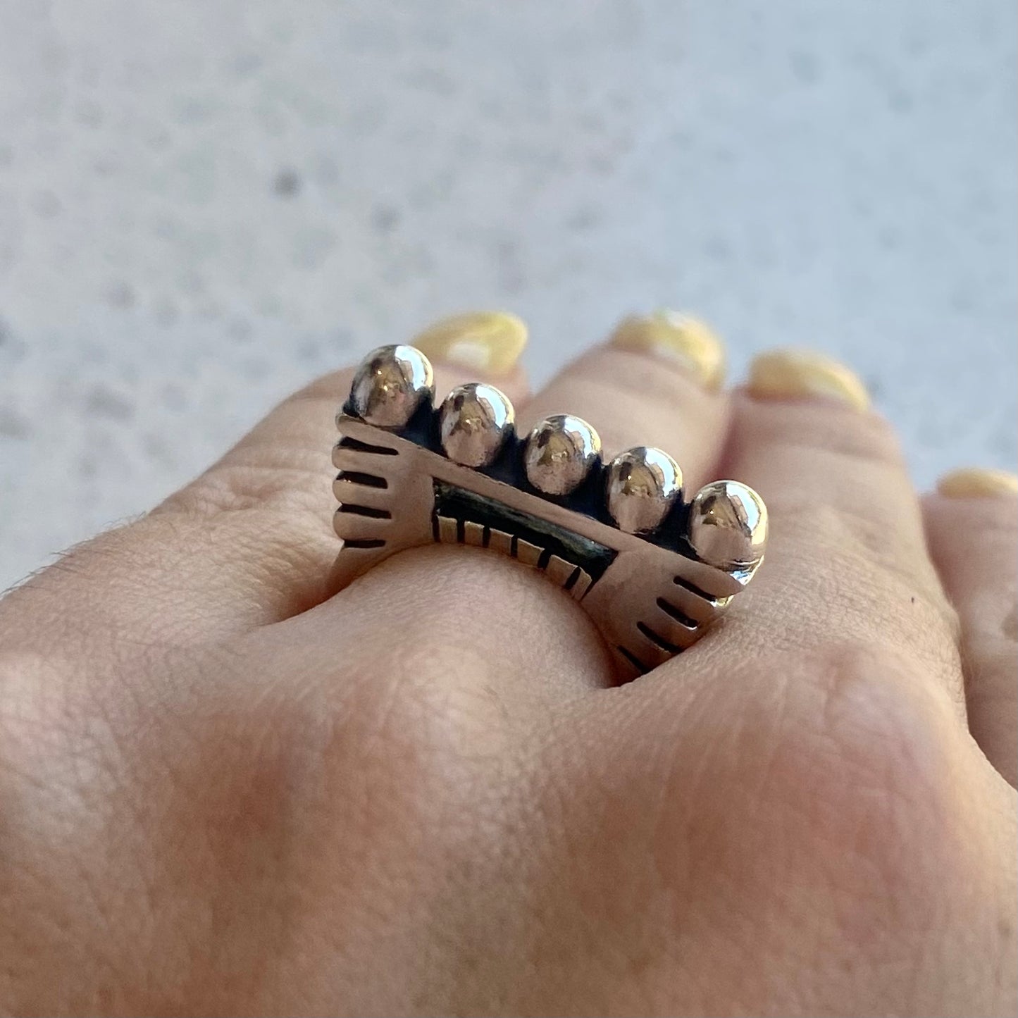 Large Bead Ball Stacker Ring Rings Dian Malouf