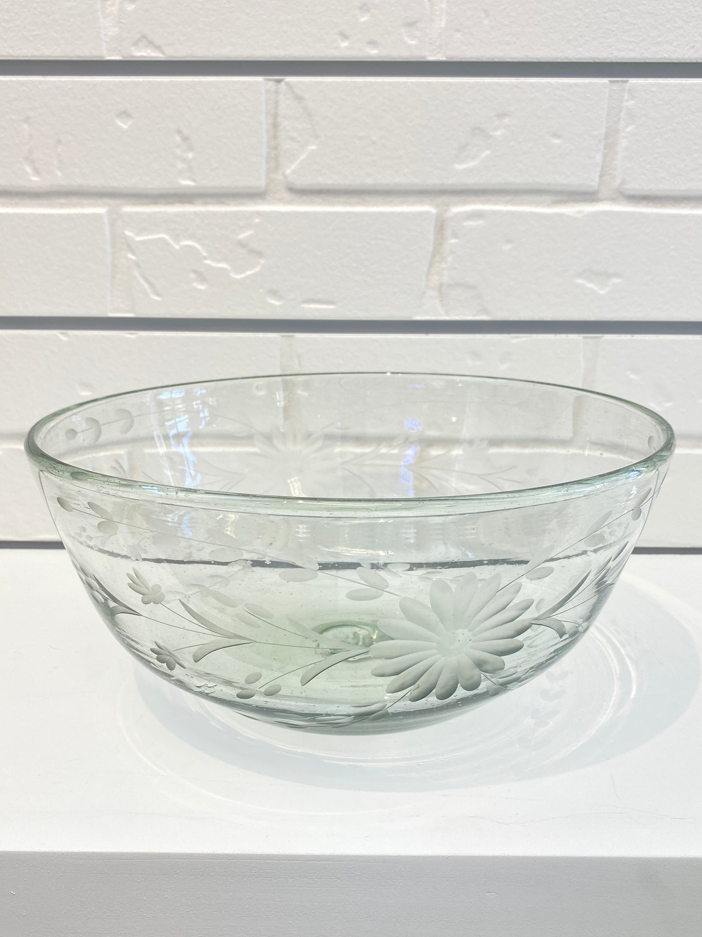 Mexico Condessa Glass Serving Bowl - Clear Bowls Rose Ann Hall Designs   
