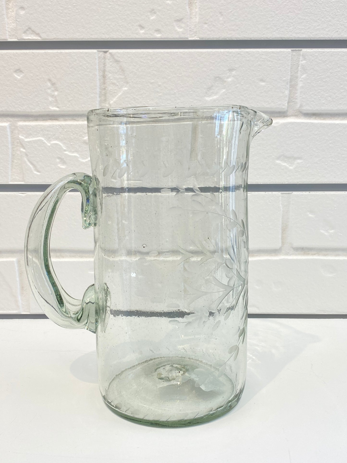 Mexico Condessa Cylinder Glass Pitcher - Clear Pitchers Rose Ann Hall Designs   