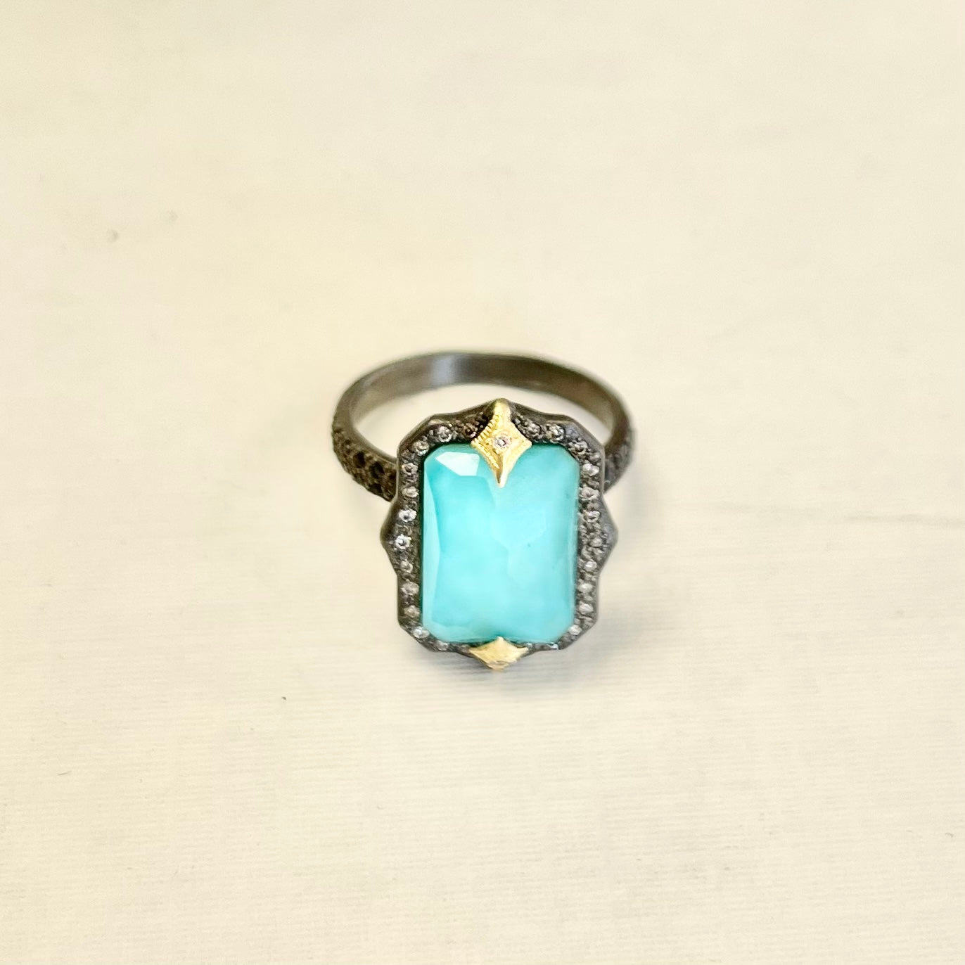 Turquoise Doublet Multi Stone Band Ring Rings Armenta