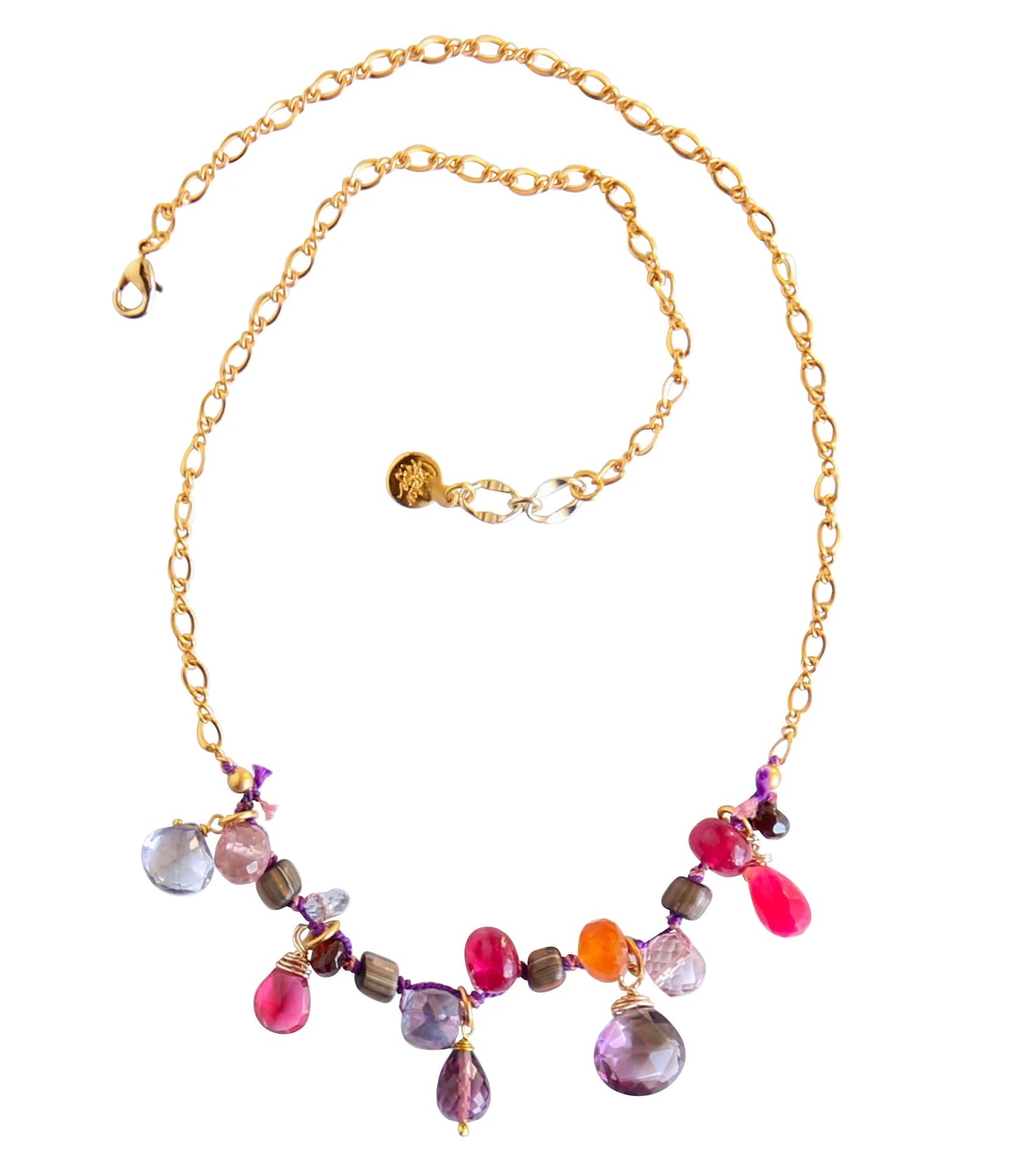 Twig Knotted Necklace Berry Pink Necklace Catherine Page