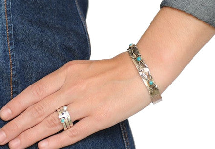 Crossed Arrows & Turq Cuff Cuffs Richard Schmidt