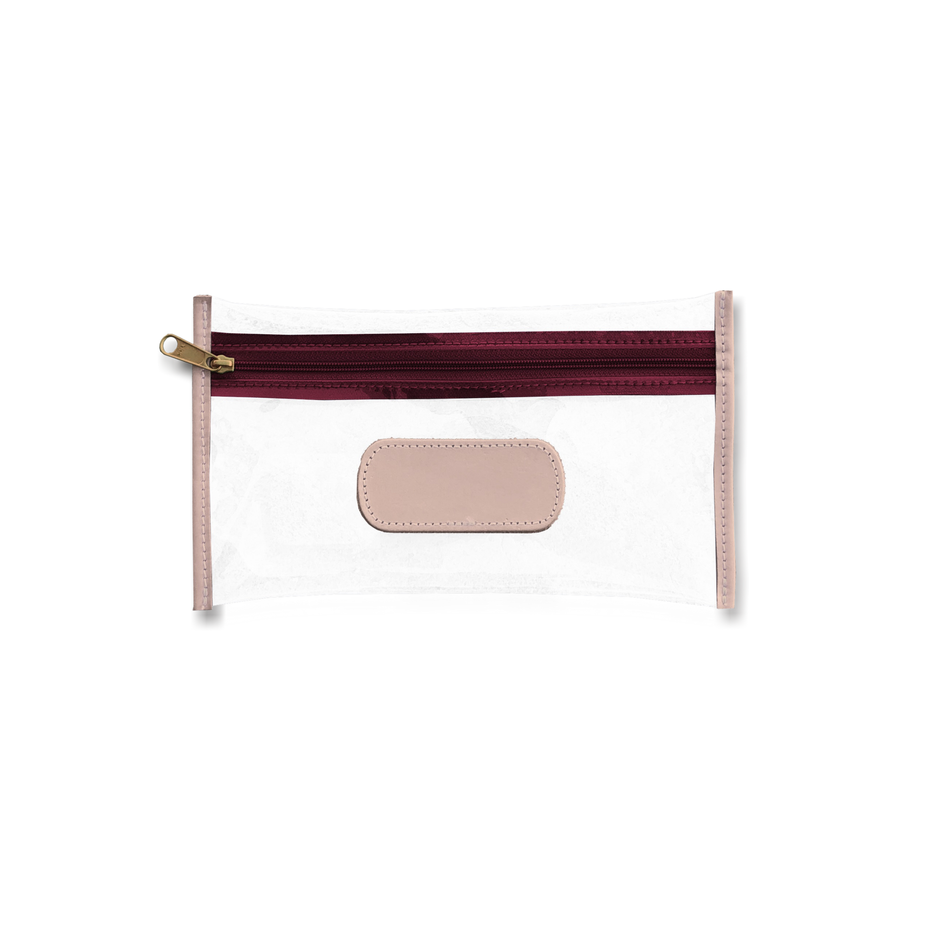 Clear Pouch (Order in any color!) Pouches/Small Bags Jon Hart Burgundy Webbing  