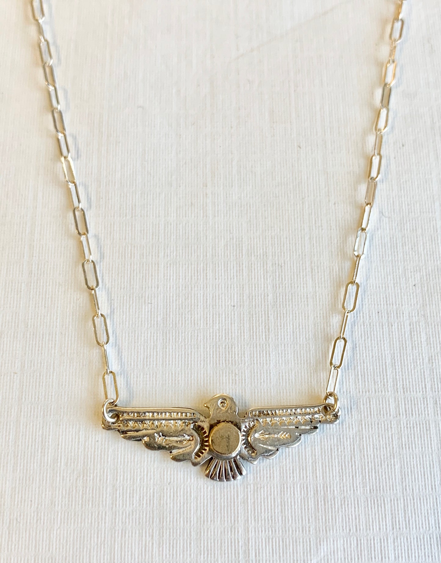 Thunderbird with Flat Gold Dot Necklace Necklaces Richard Schmidt