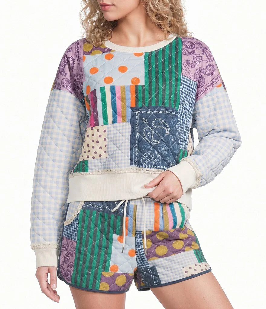 Patchwork Pretty Sweatshirt TOP Poppy & Pine
