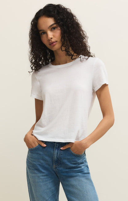 Junie Tee Shirt White TOP Z Supply