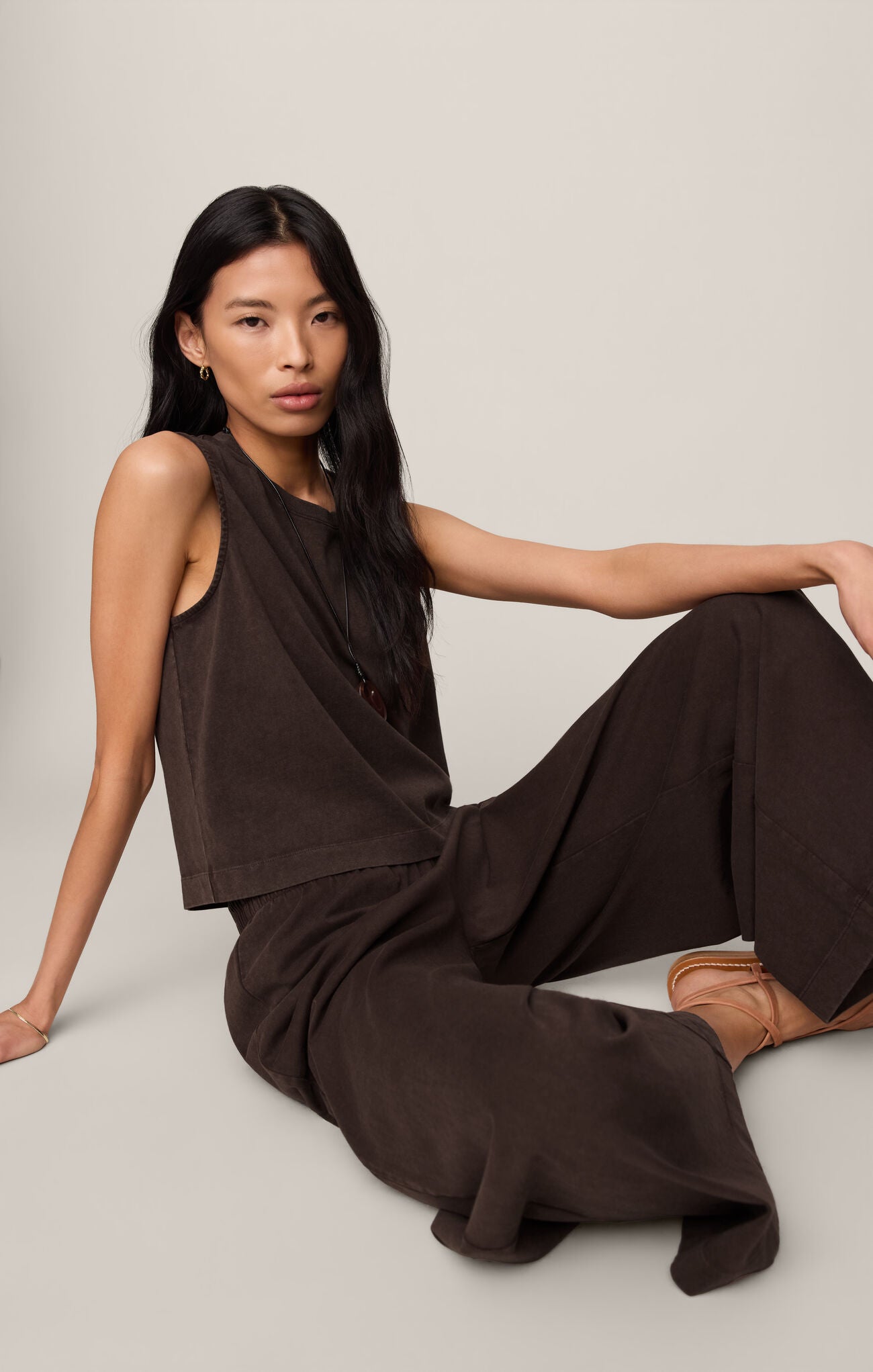 Scout Jersey Crop Flare Pant - Dark Chocolate