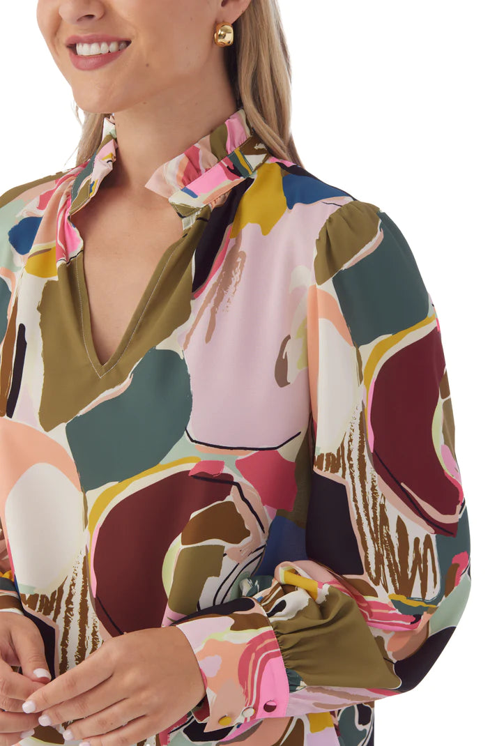 Lyla Top - Abstract Expression Blouses Crosby   