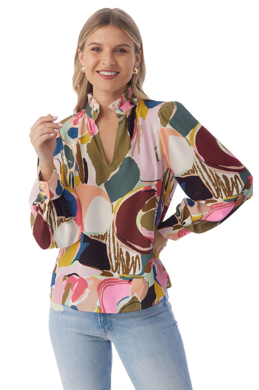 Lyla Top - Abstract Expression Blouses Crosby   