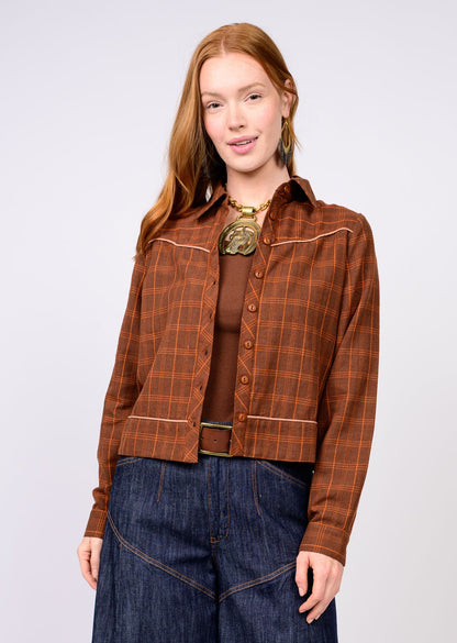Cowboy Plaid Jacket - Chestnut CARDYORJKT Ivy Jane